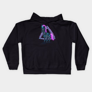 cyberpunk unicorn Kids Hoodie